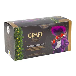 Чай чорний байховий Graff Mr Surprise зі смородиною, шипшиною та ароматом сливи 36 г (20 шт. х 1.8 г) - мініатюра 3