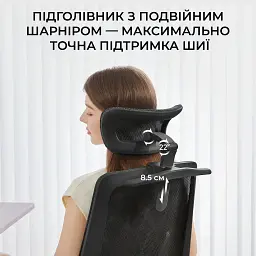 Офісне крісло Sihoo M59AS Mesh Black (M59AS-M302) - мініатюра 11
