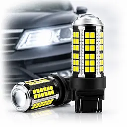 Автолампа світлодіодна LED двоконтактна W21/5W 63x2835SMD Біла 1 шт (P27/7)