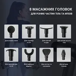 Портативний ручний масажер для тіла LOGO 30 скор вібраційний ударний перкусійний масажер - мініатюра 3