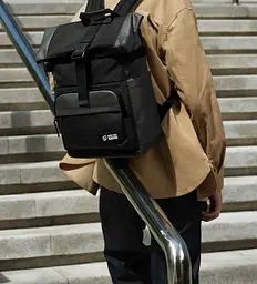 Рюкзак Xiaomi90 Points Urban Roll Top Backpack 18,6 27,3L Black - мініатюра 3
