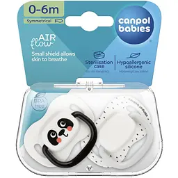 Пустушка Canpol babies BabiesBoo силіконова симетрична 0-6 міс. 2 шт. біла (34/927_whi)