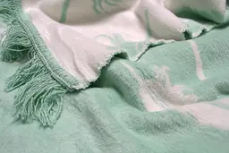 Плед Lotus - Desire mint бавовна 150x200 - мініатюра 3