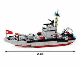 Конструктор бойовий корабель 8 в 1 400 деталей великий корабель 26 см - мініатюра 3