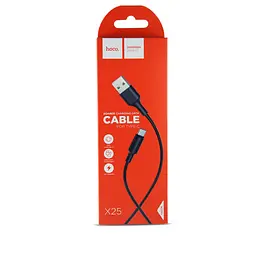 Кабель Hoco X25 Soarer charging data cable for Type-C Black - мініатюра 2