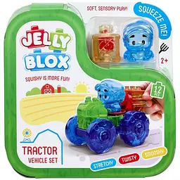 Дитячий сенсорний конструктор Барвистий трактор Jelly Blox 932945 12 деталей
