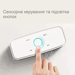 Портативна Колонка DOSS SoundBox Touch WhiteGrey Bluetooth динамік - мініатюра 3