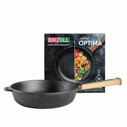 Сковорода Brizoll Optima чавунна з ручкою 240х60 мм (O2460-P) - мініатюра 3