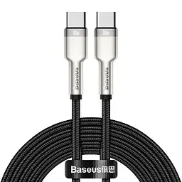 Кабель BASEUS Cafule Metal Cable Type-C to Type-C 2 метра 100W (20V 5A) CATJK-D01 - мініатюра 2
