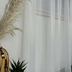 Турецький тюль батист білий 300х270, тасьма ALBO pbe0052300 - мініатюра 4