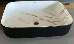 Умивальник накладний Mixxus Premium Diverse-0110 marble-Black 500x390x130 мм MP6517, Мармур - мініатюра 4