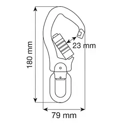 Карабін Camp Swivel Alu Hook 3Lock Silver (1060-2149) - мініатюра 2