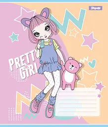 Набір зошитів 1 Вересня Pretty girl А5 в лінійку 12 аркушів 25 шт. (767221) - мініатюра 3