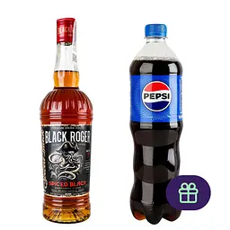 Спиртний напій з ромом Black Roger Spiced Black 35% 0.5 л