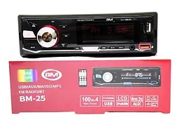 Автомагнітола Boschmann BM-25 Blue-tooth, MP3, RGB - підсвітка, 2xUSB, SD, AUX (1DIN) - мініатюра 6