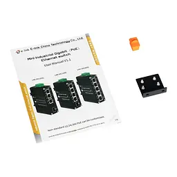 PoE-комутатор 5-портовий E-LINK LNK-IMC104GP-SFP IN 12-48V (73-00126)