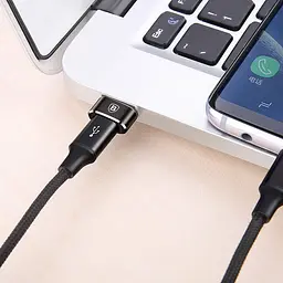 Перехідник Baseus USB to USB-C Female Black (CAAOTG-01) [76681] - мініатюра 6