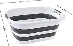 Відро складане MBM My Home Bin-18 біло-сіре 26 л (BIN-18 26L WHITE/GRAY) - мініатюра 3