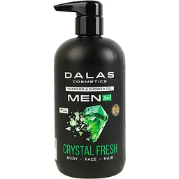 Шампунь-гель для душу Dalas Cosmetics Men Crystal fresh 3в1, 550 мл