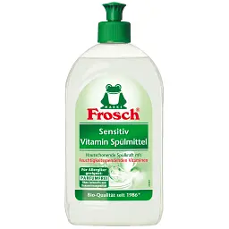 Засіб для ручного миття посуду Frosch Sensitiv Vitamin 500 мл (9001531181597) - мініатюра 2