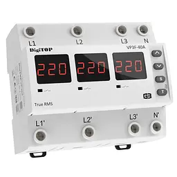 Реле напруги Digitop VP-3F40А M6R трифазне на DIN-рейку