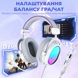 Навушники Fifine H16W 7.1 RGB білий (H16W) - мініатюра 6