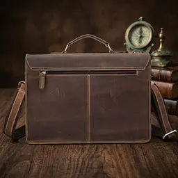 Портфель чоловічий зі шкіри 14774 Vintage рудий - мініатюра 4