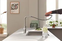 Змішувач для кухні з підключенням питної води Grohe Blue Pure Minta 30590DC0 Нержавіюча сталь - мініатюра 4