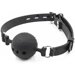 Силіконовий кляп для BDSM Чорний K0765-1