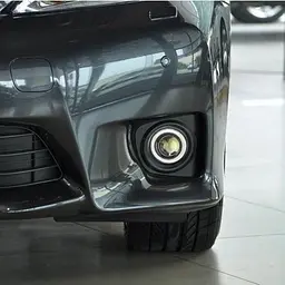Протитуманні LED Фари круглі Лінза з ДХО D76 мм 12V 10W 7000K-COB Білий Світло 2 шт. (AG-2510 W) - мініатюра 2