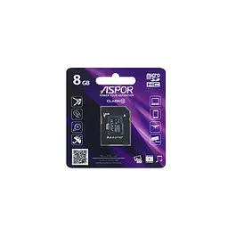 Карта пам`яті Aspor MicroSDHC 8GB UHS-I (Class 10) + SD adapter - мініатюра 2
