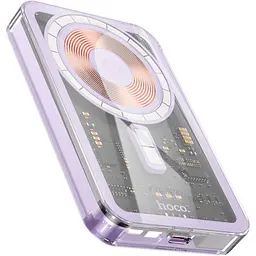 Зовнішній акумулятор Hoco Q14 Ice Crystal MagSafe 5000mAh 20W Purple [796707] [107501] - мініатюра 2