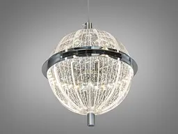 Одинарний LED-підвіс Diasha 5030/1CH сфера хром 14 Вт кришталь