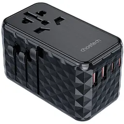 Зарядний пристрій Choetech 4xUSB 100W PD (2хUSB-C+2хUSB-A) сharger diamond model чорний (PD6028-BK) - мініатюра 6