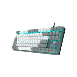 Клавіатура Aula F3287 Keycap KRGD Blue USB UA Grey/White (6948391240954) - мініатюра 4