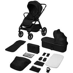 Коляска універсальна Lionelo Layla 2 в 1 black onyx (LO-LAYLA 2IN1 BLACK ONYX) - мініатюра 15