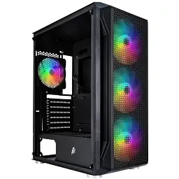 Корпус 1stPlayer X4-4F1 Black 600W - мініатюра 7