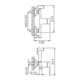 F2041-8 Змішувач для гігієнічного душу білий/хром Ø40 Frap 1/10, Білий - мініатюра 2