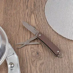 Багатофункціональний ніж Ruike Criterion S22, (5.3 см) 12C27 / G10 коричневий, 3 інстр. - мініатюра 5