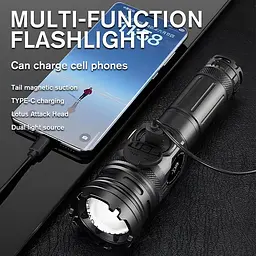 Ліхтар з функцією зуму NIGHT VISION FLUORESCENCE 701-PM10-TG, Li-Ion акумулятор, ЗУ Type-C, індикація заряду (47152-701_302) - мініатюра 5