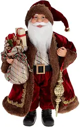 М'яка іграшка "Санта з палицею і мішком" Bona 20,5х12,5х39,5 см dec0008519 - мініатюра 1