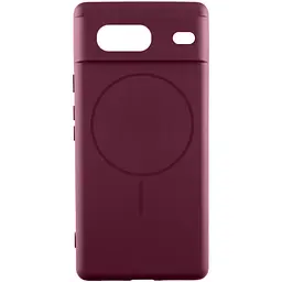 Чохол Silicone Cover Lakshmi Full Camera (AA) with Magnetic Fit для Google Pixel 7 Бордовий / Marsala