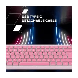 Клавіатура Canyon OnType 10 TKL Mechanical Silent Low-profile USB UA Violet (CNS-HKB10V) - мініатюра 2