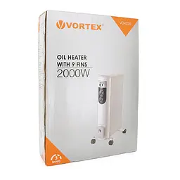 Масляний обігрівач Vortex VO4220, 2000 Вт - мініатюра 2
