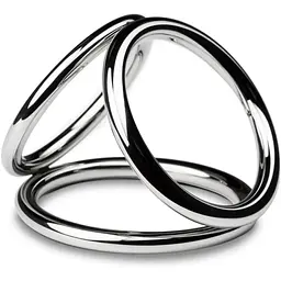 Потрійне ерекційне кільце Sinner Gear Unbendable - Triad Chamber Metal Cock and Ball Ring - Large