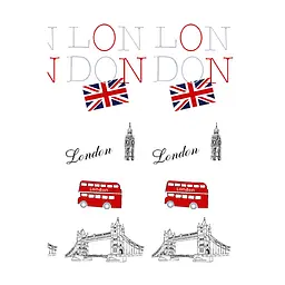 Шторка для ванної TXT LONDON multi +кільця (06870)