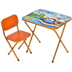 Дитячий столик складаний зі стільчиком Bambi M 5962-7 помаранчевий