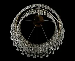 Люстра кришталева LED Splendid Ray LGH90364/570/2, 2 лампи, хром/білий, сучасний стиль, висота 50-110 см, діаметр 57 см - мініатюра 7