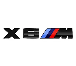 Емблема напис X6M для BMW чорна пластик (на скотчі)
