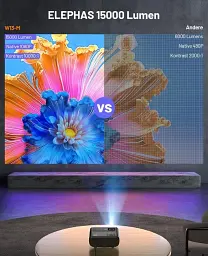 Мультимедійний проектор Elephas W13-M Full HD LED 15000 Лм Wi-Fi з динаміками - мініатюра 4